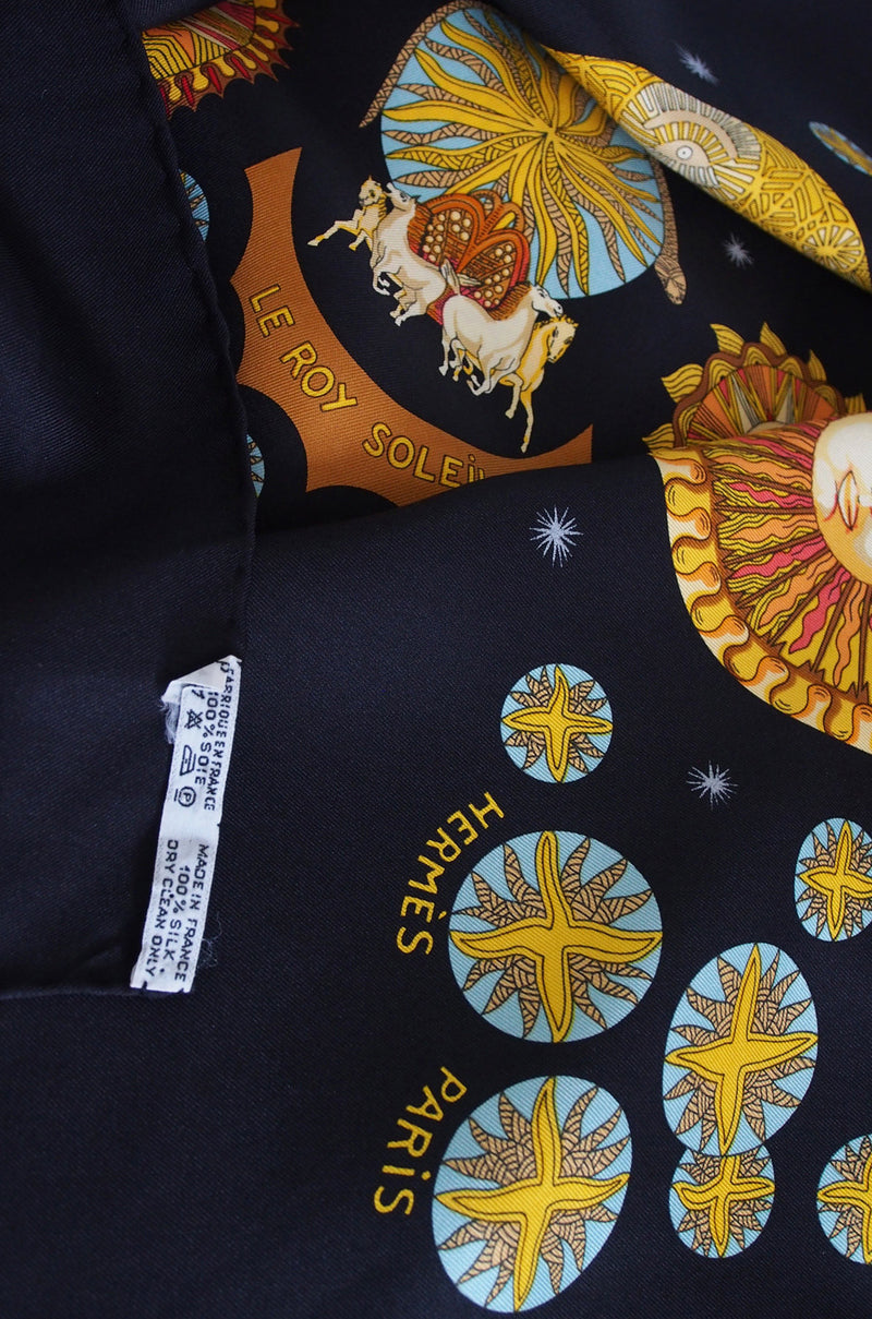 1994 Annie Faivre "Le Roy Soleil" Hermes Scarf