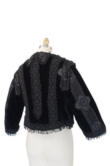 Exquisite Victorian Velvet and Lace Jacket