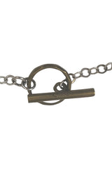 Unusual 1990s Chloe Long Brass Pendant Necklace