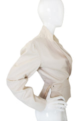 1990s Azzedine Alaia Side Corset Tied "Safari" Jacket