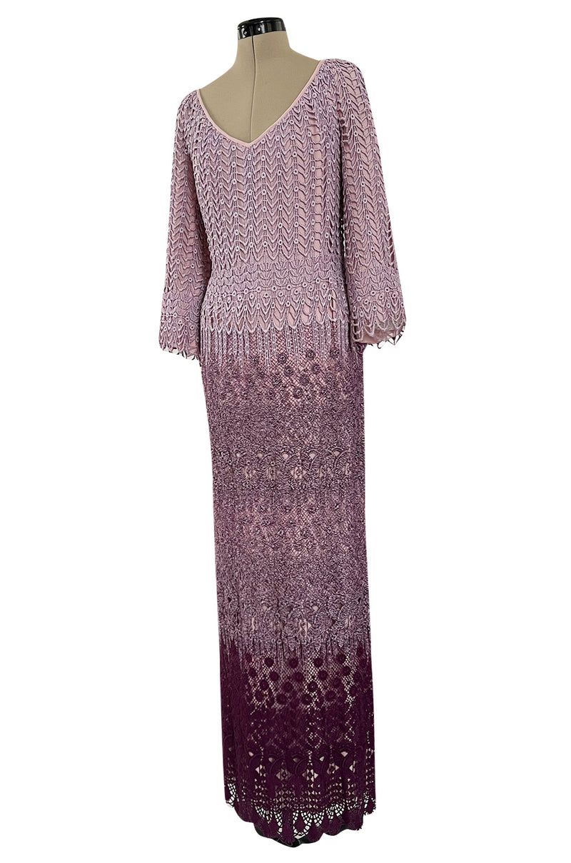 Chic 1968 Pierre Cardin Haute Couture Dress w Graduated Hand Made Purp Shrimpton Couture Chic 1968 Pierre Cardin Haute Couture Dress w Graduated Hand Made Purp Shrimpton Couture