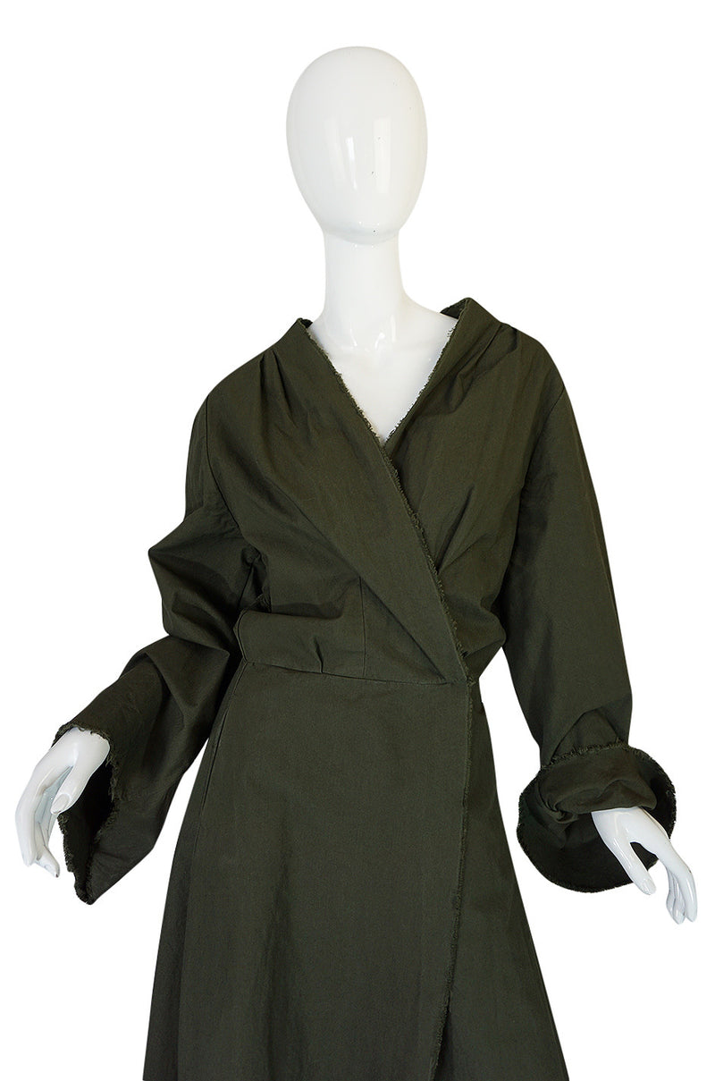 F/W 2016 Attico Collection Olive Khaki Canvas Coat