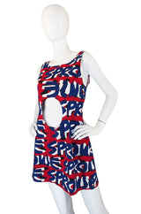 2002 Steven Sprouse Cut Out T-Shirt Dress
