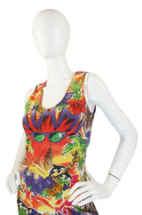 Rare 1990s Versace Couture Miami T Shirt Dress