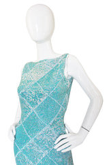 1960s Sequin Blue Gene Shelly Dress