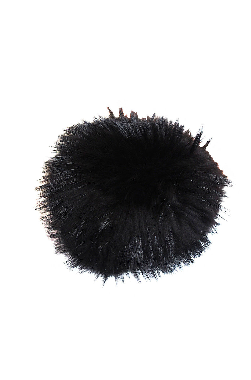 1990s Statement Making Burberry Black Fur Hat