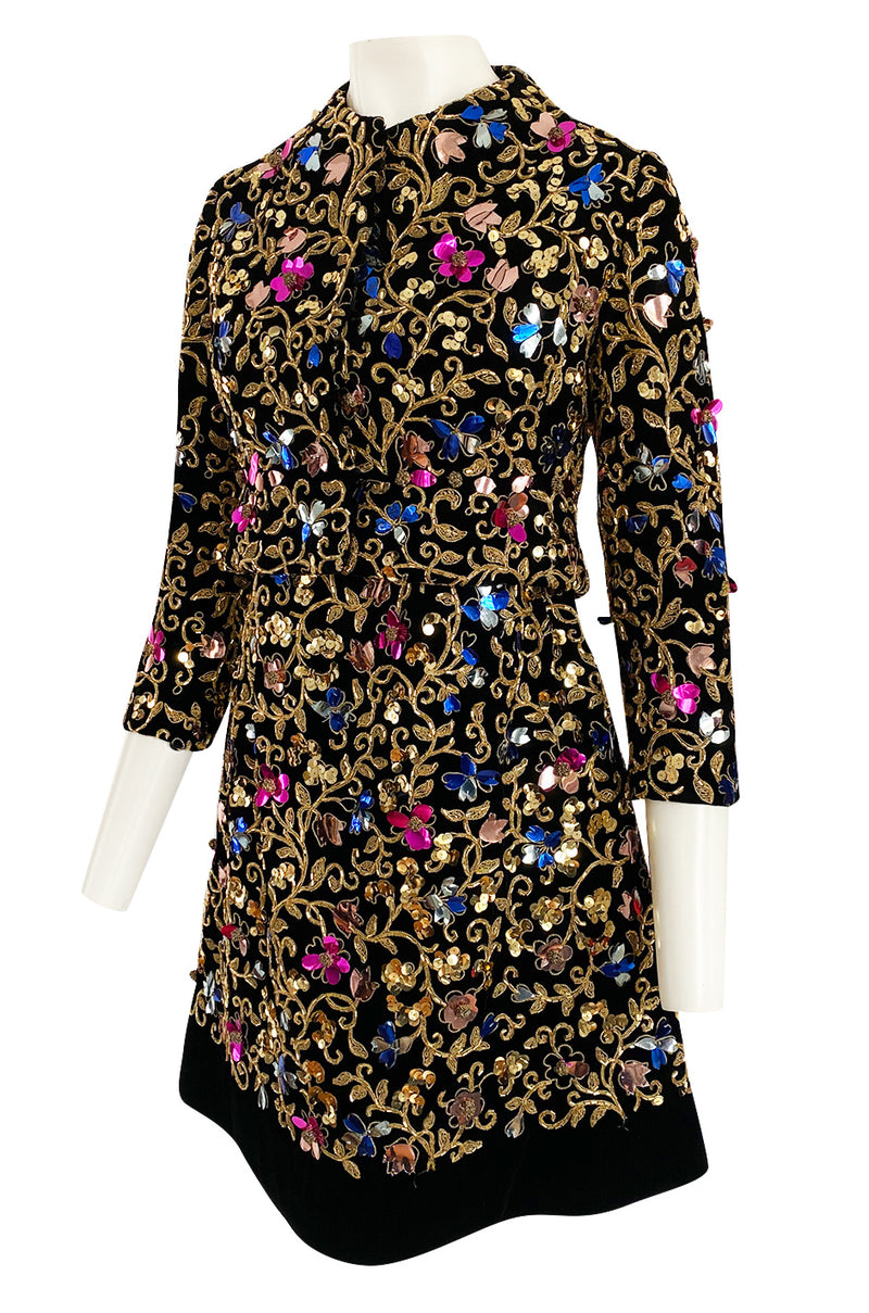 1960s Arnold Scaasi Couture Gold Cording, Beading & Metallic Applique – Shrimpton Couture