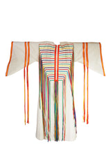 1960s Josefa Mexico Rainbow Ribbon Caftan