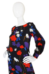 1970s Floral Yves Saint Laurent Maxi Dress