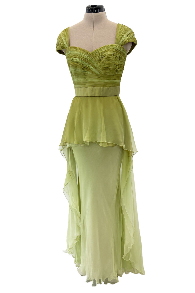 Incredible Spring 2005 Valentino Haute Couture Green Ombre Bias Cut Si Shrimpton Couture Incredible Spring 2005 Valentino Haute Couture Green Ombre Bias Cut Si Shrimpton Couture