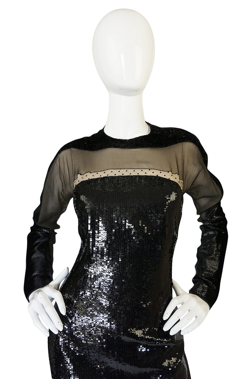 Museum Held Fall 1990-91 Geoffrey Beene Sequin & Lace Dress