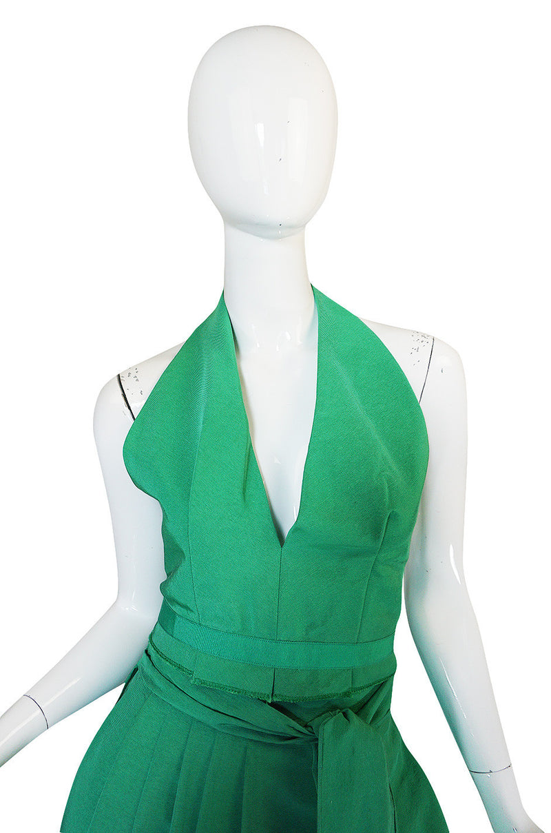 1960s Pauline Trigere Backless Structured Halter & Skirt Dress Set