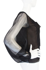 1976 Yves Saint Laurent Haute Couture Silk Chiffon Top
