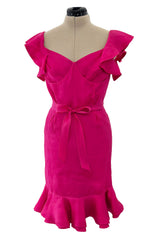 Prettiest Spring 2005 Yves Saint Laurent by Stefano Pilati Look 36 Pink Silk Organza Dress