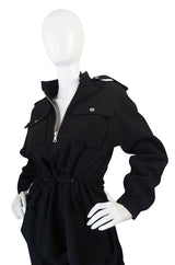 c1968 Amazing Black Andre Courreges "Flight" Suit