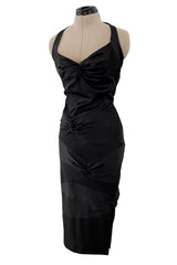 Ad Campaign Fall 2003 Christian Dior by John Galliano Runway Black Silk Halter Dress