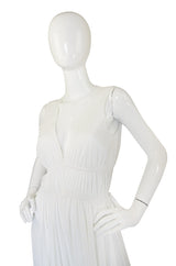 1970s White John Kloss Goddess Gown