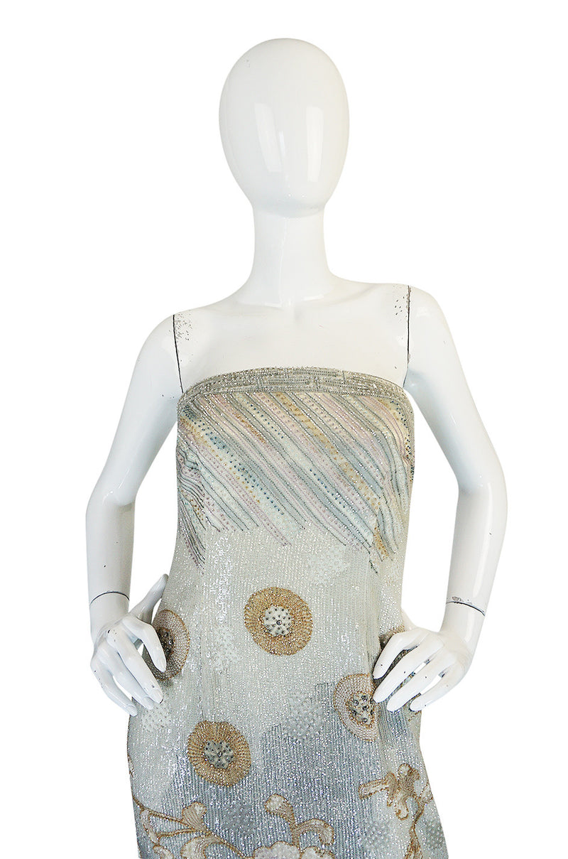 F/W 1995-96 Giorgio Armani Couture Fully Beaded Runway Dress