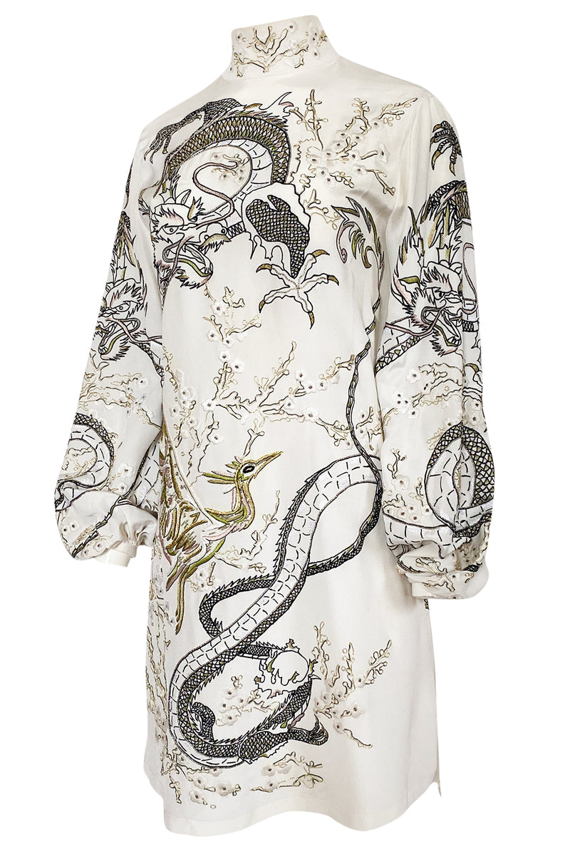 Spring 2013 Peter Dundas for Emilio Pucci Embroidered Dragon Dress