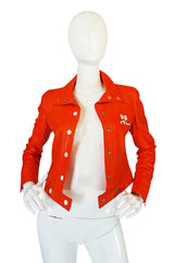 Rare Original 1960s Courreges Orange Vinyl Jacket
