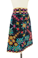 1960s Multi Color Emilio Pucci Velvet Skirt