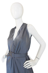 1980s Pauline Trigere Bias Cut Silk Dress