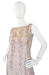 1960s Pink Beaded Malcolm Starr Dress