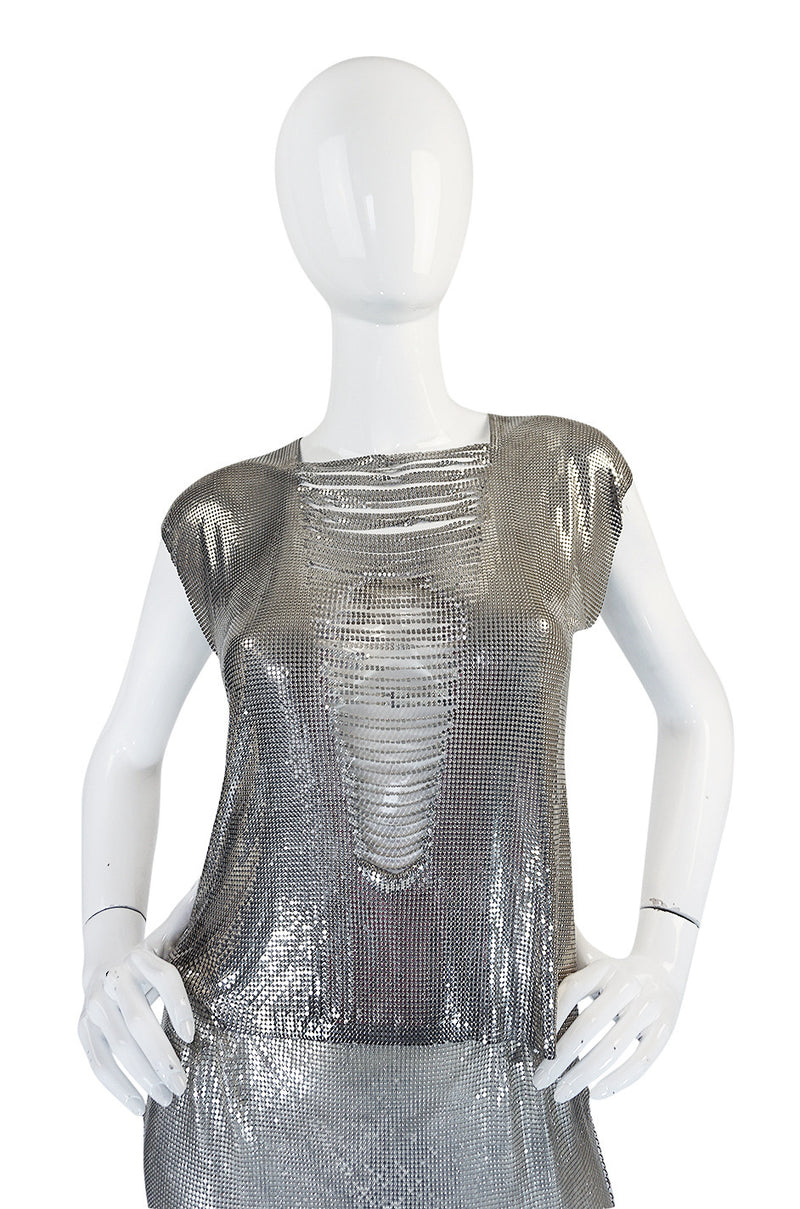 Late 1980s Paco Rabanne Silver Metal Mesh Set – Shrimpton Couture