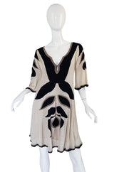 Early 2000s Alice Temperly Silk Knit Plunging Dress