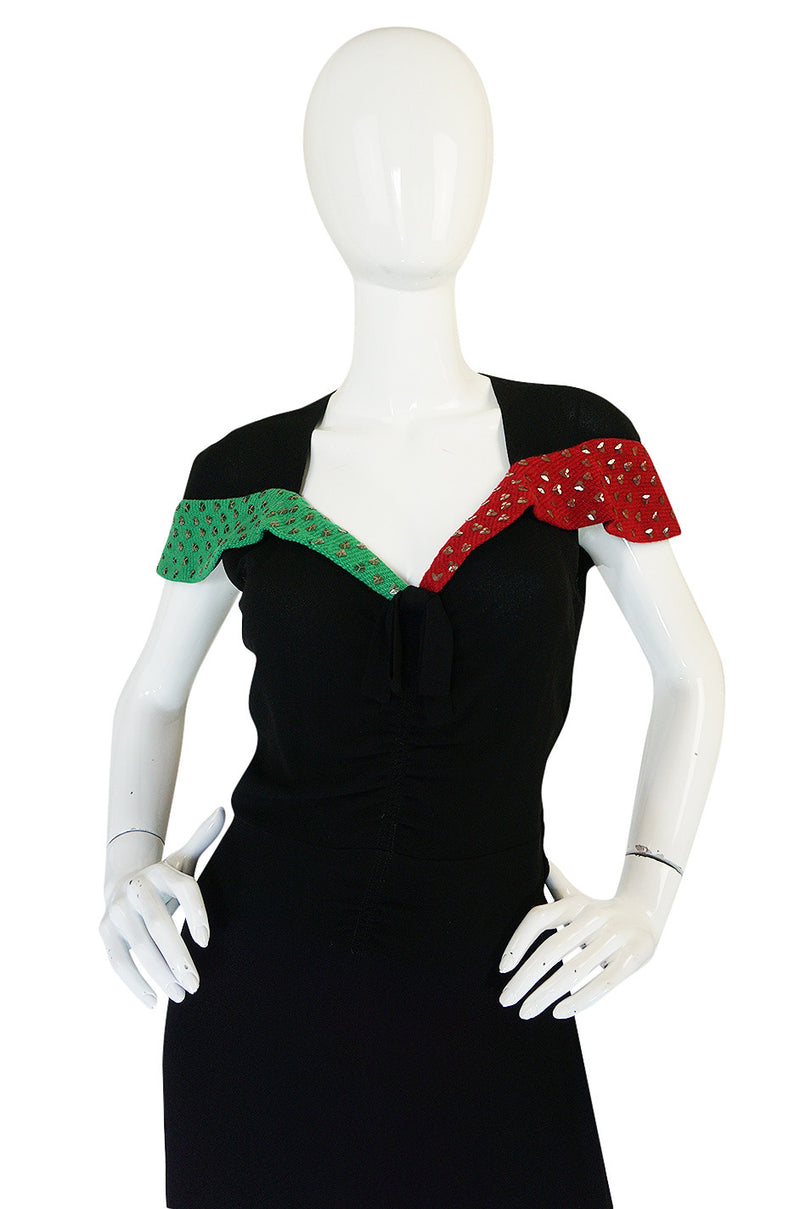 Late 1930s Eisenberg & Sons Originals Heart Sequin Dress