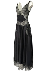 Pre-Fall 2015 Ricardo Tisci for Givenchy Black Silk Satin & Lace Dress