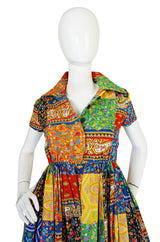 Museum Held 1960s Beene Bazaar Patchwork Dress
