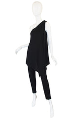 1970s Joy Stevens Black Jersey Jumpsuit