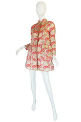 1960s Pink Metallic Pat Sandler Dress & Coat