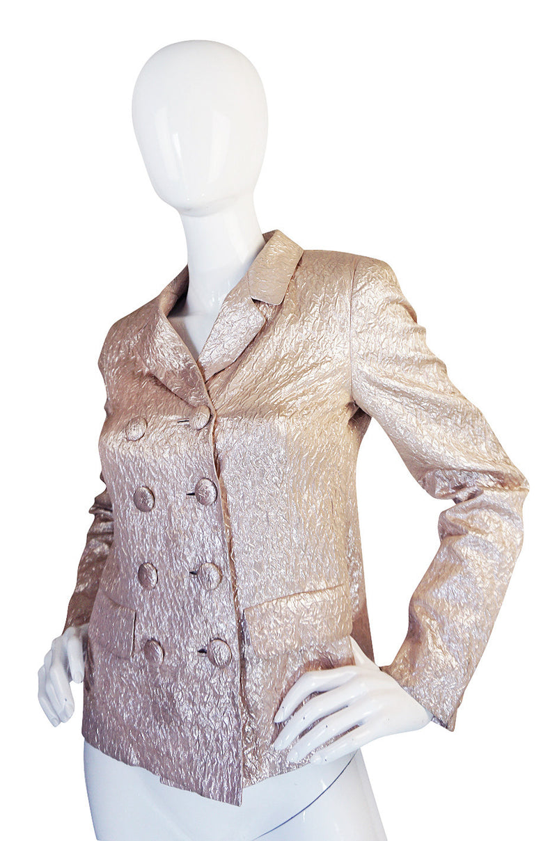 Early 2000s Prada Pink Silk Lame Jacket – Shrimpton Couture