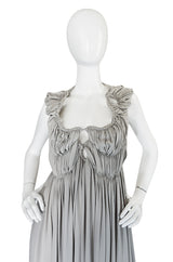 S/S 2008 Bottega Veneta Runway Light Grey Silk Cut Out Dress