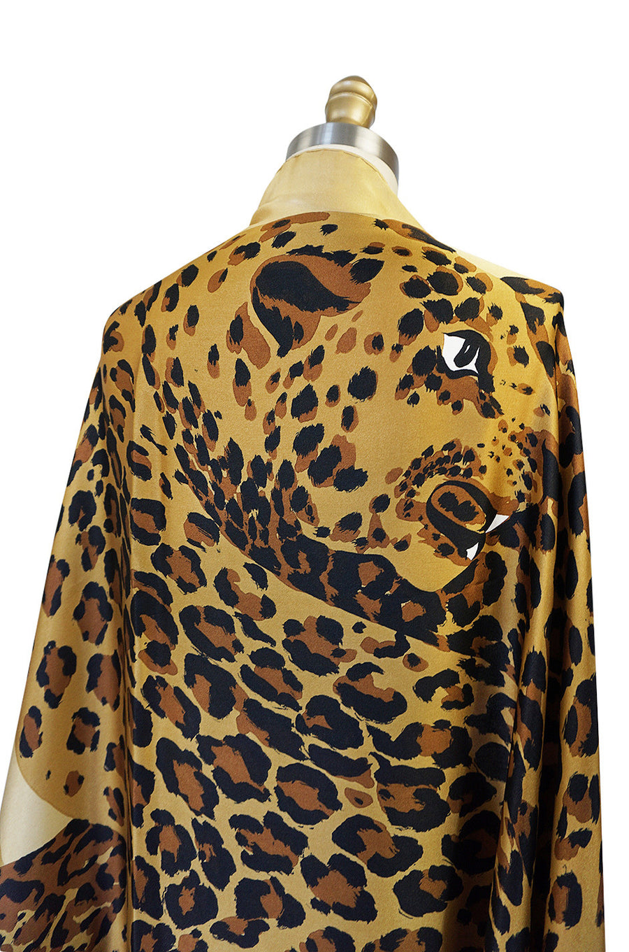 小物 FW1986 Yves Saint Laurent Tiger muffler Fw1986 Yves Saint Laurent Tiger Muffler With fringe 66x180cm