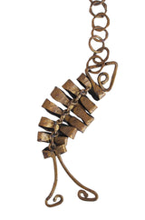 1960s Articulated Fish Brass Collar