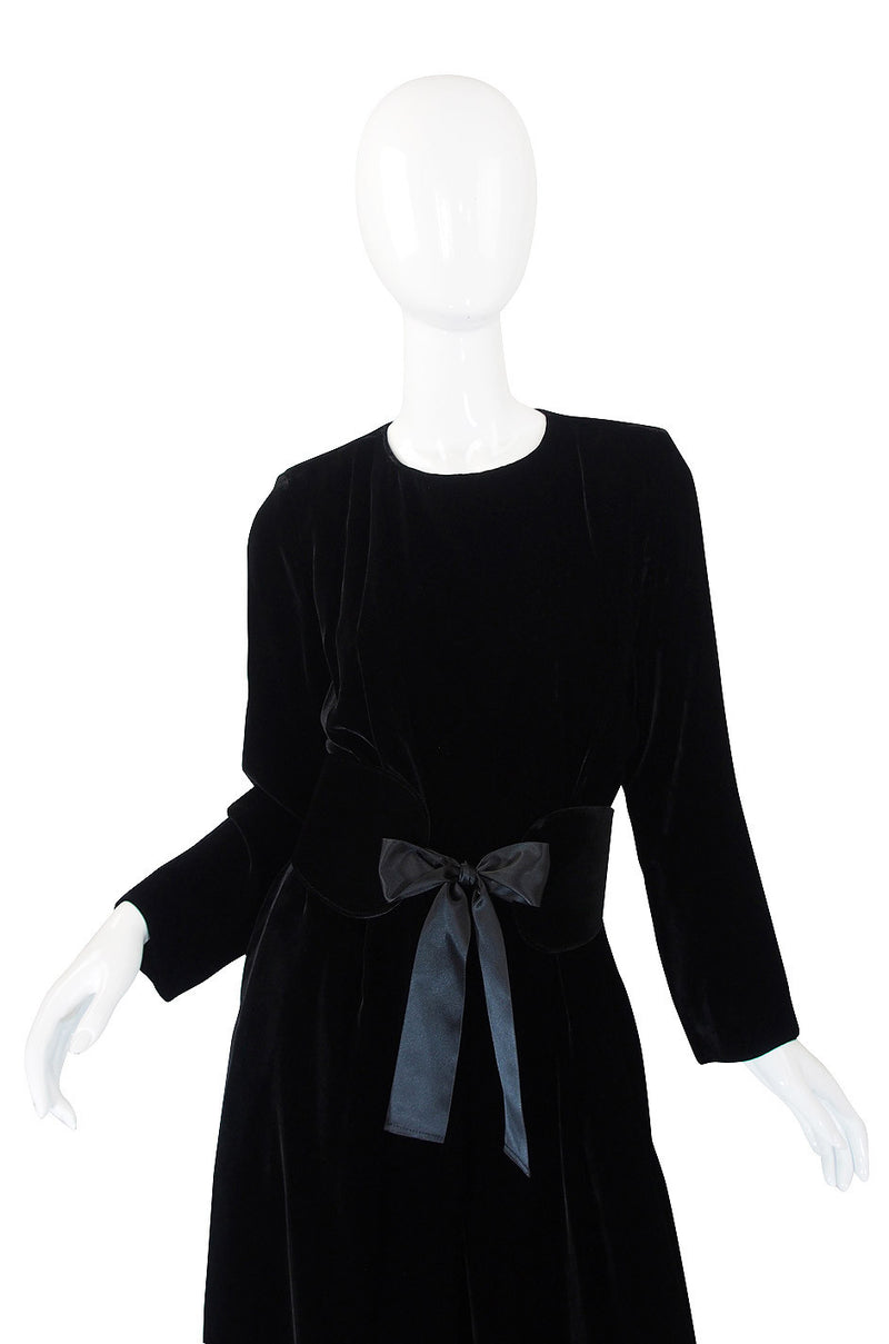 1970s Yves Saint Laurent Velvet Gown & Belt