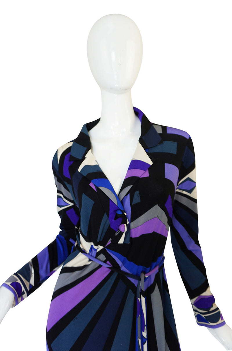 PUCCI Marmo-print silk dress - Purple