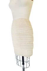 1980s Stretch Knit & Cord Kritzia Mini Skirt