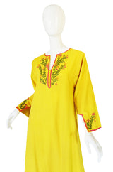 1960s Cotton Embroidered Josefa Caftan