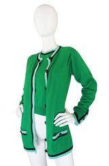 A/W 1994 Runway Green Cashmere Chanel Twinset