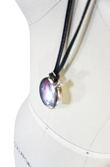 Hermes Silver 925 Perfume Bottle Pendant Necklace