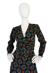 1971 Yves Saint Laurent Wrap Print Skirt & Top Set