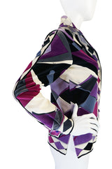 1960s Purple Print Velvet Emilio Pucci Jacket