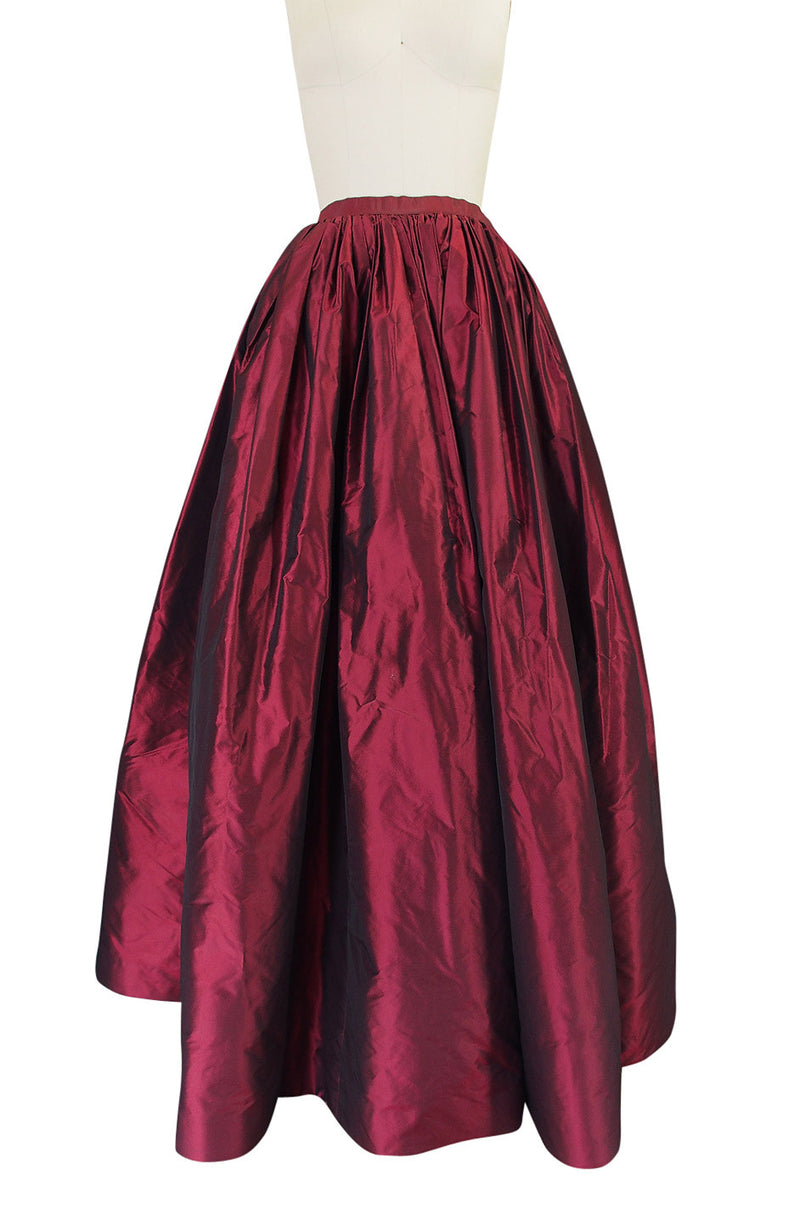 1980s Oscar De La Renta Silk Ball Gown Skirt