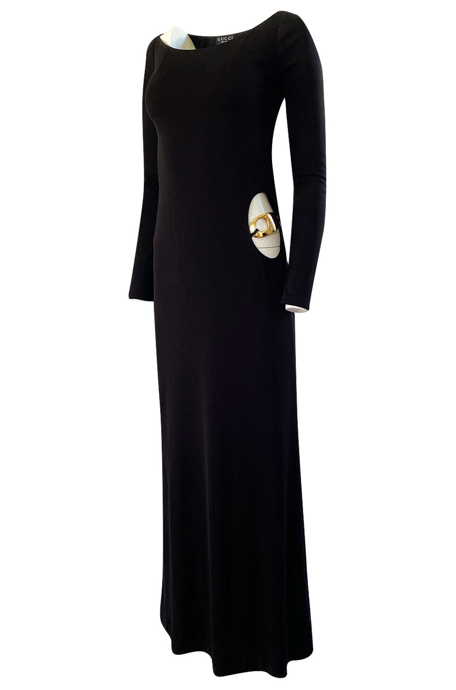 Important Fall 1996 Tom Ford for Gucci KeyHole Gown w Gold G-string Be   Shrimpton Couture