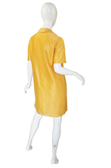 1980s Mila Schon Yellow Shift Dress & Belt