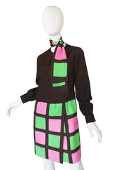 1960s Graphic Heinz Riva Linen Shift Dress